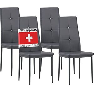 Albatros 3096 Diamond Lot de 4 chaises, Gris, SGS Tested - Publicité Albatros 3096 Diamond Lot de 4 chaises, Gris, SGS Tested - Publicité