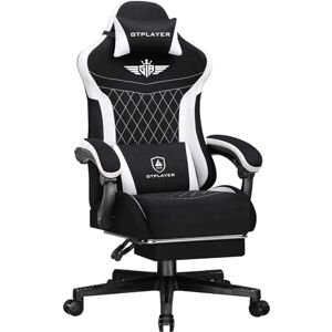 GTPLAYER Chaise Gaming, Chaise de Jeu Ergonomique en Tissu avec Soutien Lombaire, Chaise PC avec Dossier allongé, capacité de Charge jusqu'à 150 kg, Noir - Publicité GTPLAYER Chaise Gaming, Chaise de Jeu Ergonomique en Tissu avec Soutien Lombaire, Chaise PC avec Dossier allongé, capacité de Charge jusqu'à 150 kg, Noir - Publicité