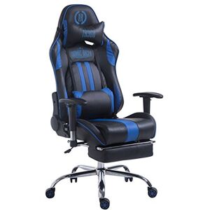 CLP Fauteuil de Bureau XL Limit en Similicuir, Chaise de Travail Gaming Rembourrée Hauteur Ajustable, Couleur:Noir/Bleu, Repose-Pieds:avec Repose-Pieds - Publicité CLP Fauteuil de Bureau XL Limit en Similicuir, Chaise de Travail Gaming Rembourrée Hauteur Ajustable, Couleur:Noir/Bleu, Repose-Pieds:avec Repose-Pieds - Publicité