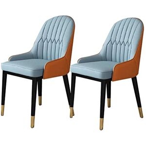 Guyifuny Lot de 2 chaises de Salle à Manger de Cuisine Modernes, de Salon, de Salle à Manger, Chaise d'appoint Moderne en Cuir PU avec Pieds en métal, chaises rembourrées pour Salle à Manger, Cuisine - Publicité