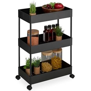 Relaxdays - Utility Cart - 3-Tier - 65x39.5x21.5 cm - Cart - Publicité Relaxdays - Utility Cart - 3-Tier - 65x39.5x21.5 cm - Cart - Publicité