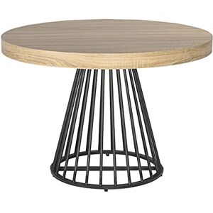 Menzzo Table Ronde Extensible GRIVERY Chêne Clair – 110 à 260 cm – Table Salle à Manger Design avec 3 Rallonges pour 4 à 12 Personnes – Pied Central Stable Moderne - Publicité Menzzo Table Ronde Extensible GRIVERY Chêne Clair – 110 à 260 cm – Table Salle à Manger Design avec 3 Rallonges pour 4 à 12 Personnes – Pied Central Stable Moderne - Publicité