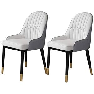 Guyifuny Lot de 2 chaises de Salle à Manger de Cuisine Modernes, de Salon, de Salle à Manger, Chaise d'appoint Moderne en Cuir PU avec Pieds en métal, chaises rembourrées pour Salle à Manger, Cuisine - Publicité