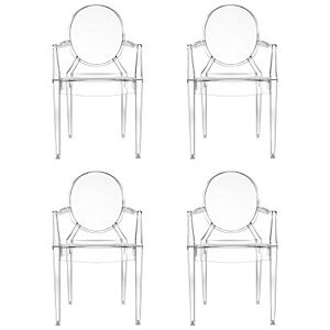 Kartell Louis Ghost 4852 Set de 4 chaises Cristal transparentes Philppe Starck - Publicité