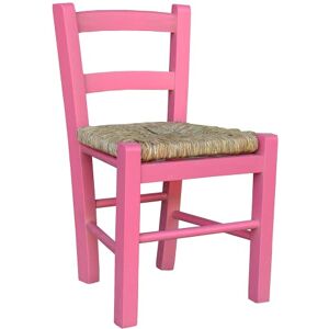 Liberoshopping Chaise BÉBÉ en Bois avec Assise en Paille, Chaise pour Enfants (Rose) - Publicité Liberoshopping Chaise BÉBÉ en Bois avec Assise en Paille, Chaise pour Enfants (Rose) - Publicité