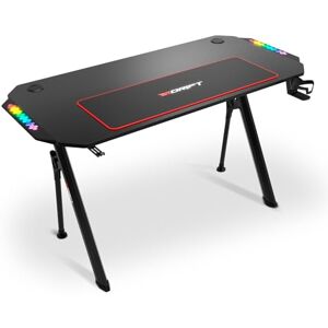 DRIFT GAMING DRDZ175RGB Table de Jeu avec Plateau en Fibre de Carbone, Porte-Boisson et Casque, côtés RGB réactifs au Son, Tapis 80 x 30 cm, Noir - Publicité DRIFT GAMING DRDZ175RGB Table de Jeu avec Plateau en Fibre de Carbone, Porte-Boisson et Casque, côtés RGB réactifs au Son, Tapis 80 x 30 cm, Noir - Publicité