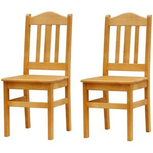 k koma Lot de 2 chaises en bois de pin massif Salle à manger/restauration Chaises en bois massif Couleur : alder/aulne - Publicité k koma Lot de 2 chaises en bois de pin massif Salle à manger/restauration Chaises en bois massif Couleur : alder/aulne - Publicité