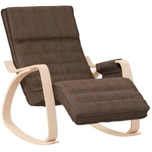 vidaXL Chaise à Bascule Marron foncé Tissu, Chaise, siège de Salon, Bascule, Chaise de Salon, Chaise de Relaxation, Chaise de Relaxation - Publicité vidaXL Chaise à Bascule Marron foncé Tissu, Chaise, siège de Salon, Bascule, Chaise de Salon, Chaise de Relaxation, Chaise de Relaxation - Publicité