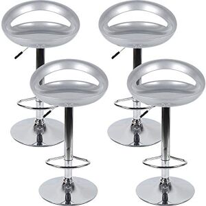 POPSPARKk Tabouret de Bar réglable ABS Plastique Blanc, Hauteur réglable 84-104 cm (Gris, 4PC) - Publicité POPSPARKk Tabouret de Bar réglable ABS Plastique Blanc, Hauteur réglable 84-104 cm (Gris, 4PC) - Publicité