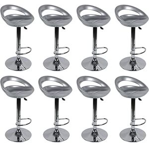 POPSPARKk Tabouret de Bar réglable ABS Plastique Blanc, Hauteur réglable 84-104 cm (Gris, 8PC) - Publicité POPSPARKk Tabouret de Bar réglable ABS Plastique Blanc, Hauteur réglable 84-104 cm (Gris, 8PC) - Publicité