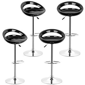 MUBAI Tabourets de Bar Lot de 4 en ABS Plastique, Pivotants Tabouret Bar Réglage en Hauteur 55 à 75cm, Chaises de Bar Cuisine pour Patio Bar Salon Petit Déjeuner (4, Noir) - Publicité MUBAI Tabourets de Bar Lot de 4 en ABS Plastique, Pivotants Tabouret Bar Réglage en Hauteur 55 à 75cm, Chaises de Bar Cuisine pour Patio Bar Salon Petit Déjeuner (4, Noir) - Publicité
