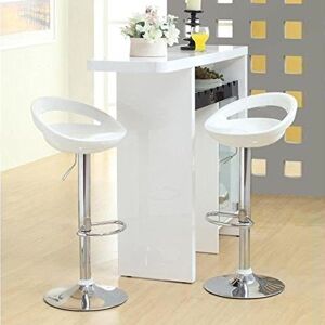 BUTUN Chaises de Bar Lot de 2, Tabouret Bar en ABS, Chaise Haute Bar avec Dossier, Tabouret Bar Hauteur Réglable et Pivotant 360°. (Blanc) - Publicité BUTUN Chaises de Bar Lot de 2, Tabouret Bar en ABS, Chaise Haute Bar avec Dossier, Tabouret Bar Hauteur Réglable et Pivotant 360°. (Blanc) - Publicité