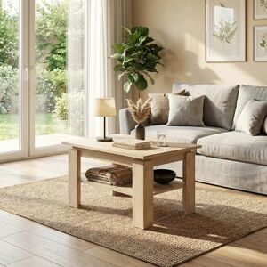 Komodee Table Basse Sola Chêne Sonoma Étagère supplémentaire Largeur 55 cm, Hauteur 43 cm, Profondeur 55 cm - Publicité Komodee Table Basse Sola Chêne Sonoma Étagère supplémentaire Largeur 55 cm, Hauteur 43 cm, Profondeur 55 cm - Publicité