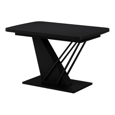 Vicco Table de Salle à Manger Fenaro, Noir, 120-160 x 80 cm extensible, extensible jusqu'à 160 cm avec rallonge intégrée - Publicité Vicco Table de Salle à Manger Fenaro, Noir, 120-160 x 80 cm extensible, extensible jusqu'à 160 cm avec rallonge intégrée - Publicité