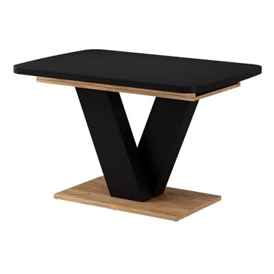 Vicco Table de Salle à Manger Fenaro, Noir/Chêne doré, 120-160 x 80 cm extensible, avec rallonge synchronisée pour longueur de table variable - Publicité Vicco Table de Salle à Manger Fenaro, Noir/Chêne doré, 120-160 x 80 cm extensible, avec rallonge synchronisée pour longueur de table variable - Publicité