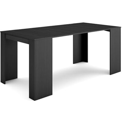 SKRAUT HOME - Mesa Consola Extensible - Noir - 180 cm - Table console extensible - Publicité SKRAUT HOME - Mesa Consola Extensible - Noir - 180 cm - Table console extensible - Publicité