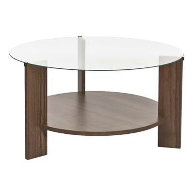 Calicosy – Table Basse 2 Plateaux avec Plateau Verre Trempé Transparent – Piètement Bois Mélaminé PEFC – 75x75x40 Cm – Épaisseur 18 Mm – Design Élégant Et Durable – Modèle Clara - Publicité Calicosy – Table Basse 2 Plateaux avec Plateau Verre Trempé Transparent – Piètement Bois Mélaminé PEFC – 75x75x40 Cm – Épaisseur 18 Mm – Design Élégant Et Durable – Modèle Clara - Publicité
