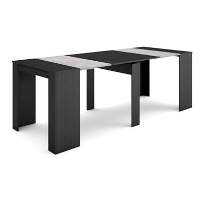 SKRAUT HOME - Mesa Consola Extensible - Noir - Dining Table - Publicité SKRAUT HOME - Mesa Consola Extensible - Noir - Dining Table - Publicité
