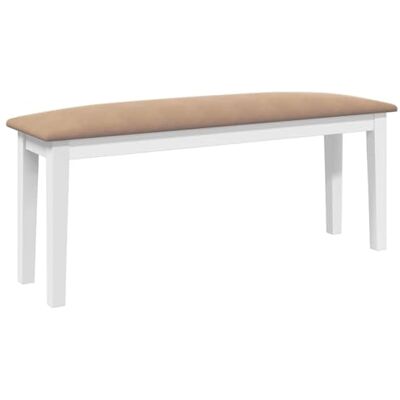 vidaXL Banc 110 cm Bois massif Blanc - Publicité vidaXL Banc 110 cm Bois massif Blanc - Publicité