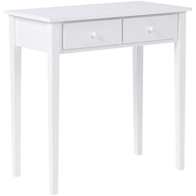 Beliani Console Scandinave en MDF à 2 Tiroirs 75 x 40 cm Pieds en Bois Blanc Yirra - Publicité Beliani Console Scandinave en MDF à 2 Tiroirs 75 x 40 cm Pieds en Bois Blanc Yirra - Publicité