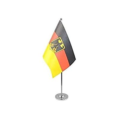 Drapeau de table Allemagne avec aigle Satin 22x15cm - Drapeau - Publicité Drapeau de table Allemagne avec aigle Satin 22x15cm - Drapeau - Publicité