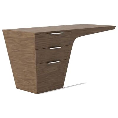 AC ANGEL CERDÁ Angel Cerdá Bureau en Bois de Noyer avec Tiroirs Soft-Closing Bureau de Travail avec Base en Acier Chromé Résistant et Polyvalent 150 x 60 x 76 cm - Publicité AC ANGEL CERDÁ Angel Cerdá Bureau en Bois de Noyer avec Tiroirs Soft-Closing Bureau de Travail avec Base en Acier Chromé Résistant et Polyvalent 150 x 60 x 76 cm - Publicité
