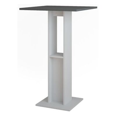 Vicco Table de Bar Repose, Blanc/Anthracite, 65x65cm, avec étagère latérale pour Le Rangement des Bouteilles et des Verres - Publicité Vicco Table de Bar Repose, Blanc/Anthracite, 65x65cm, avec étagère latérale pour Le Rangement des Bouteilles et des Verres - Publicité