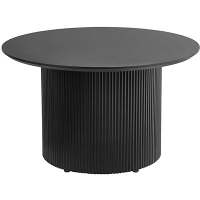 Beliani Table Basse Moderne Base en Métal ø 50 cm Plateau en MDF Noir Leona - Publicité Beliani Table Basse Moderne Base en Métal ø 50 cm Plateau en MDF Noir Leona - Publicité