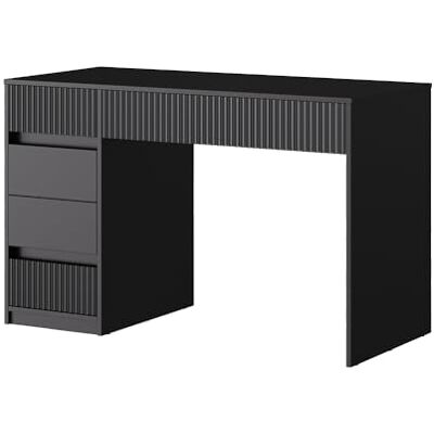 Vicco Bureau Omira, Noir, 120x55cm avec 5 tiroirs, Convient comme Espace de Travail pour Le télétravail et Les études - Publicité Vicco Bureau Omira, Noir, 120x55cm avec 5 tiroirs, Convient comme Espace de Travail pour Le télétravail et Les études - Publicité