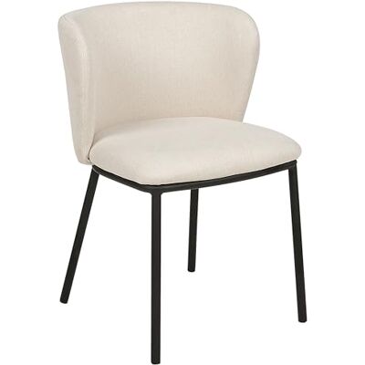 Beliani Lot de 2 Chaises de Repas Modernes sans Accoudoirs en Tissu Blanc Cassé Mina - Publicité Beliani Lot de 2 Chaises de Repas Modernes sans Accoudoirs en Tissu Blanc Cassé Mina - Publicité
