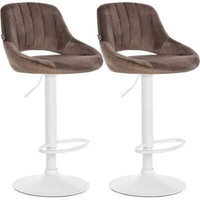 Milet Tabourets de Bar en Velours Marron - bar stools - Publicité Milet Tabourets de Bar en Velours Marron - bar stools - Publicité