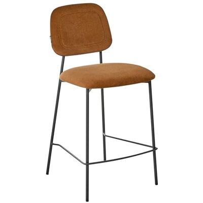 Beliani Lot de 2 Chaises de Bar Moderne en Velours Rembourré Salle à Manger Base Fer Marron Doré Duette - Publicité Beliani Lot de 2 Chaises de Bar Moderne en Velours Rembourré Salle à Manger Base Fer Marron Doré Duette - Publicité
