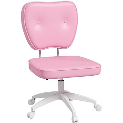 Vinsetto Chaise de Bureau sans Accoudoirs Hauteur Réglable Moderne Rose - Publicité Vinsetto Chaise de Bureau sans Accoudoirs Hauteur Réglable Moderne Rose - Publicité