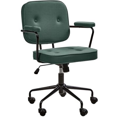 Beliani Chaise de Bureau Verte en Tissu Pivotante Hauteur Ajustable Frein Sécurité Pawnee - Publicité Beliani Chaise de Bureau Verte en Tissu Pivotante Hauteur Ajustable Frein Sécurité Pawnee - Publicité