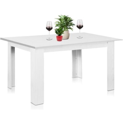 BAKAJI - Shally Dogan - Frêne blanc - 90-120cm - Table à manger - Publicité BAKAJI - Shally Dogan - Frêne blanc - 90-120cm - Table à manger - Publicité