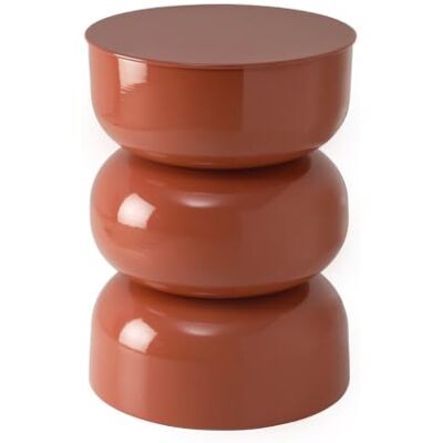 Calicosy Bout de Canapé Ella Métal Laqué Terracotta 36x36x50cm - Publicité Calicosy Bout de Canapé Ella Métal Laqué Terracotta 36x36x50cm - Publicité