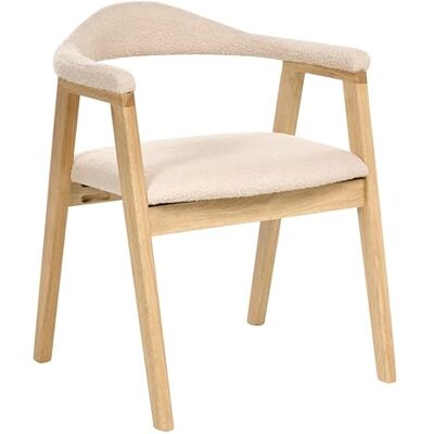 Beliani Lot de 2 Chaises de Salle à Manger Rétro en Polyester Sièges Rembourrés avec Accoudoirs Bois d'Hévéa Marron Clair Oneco - Publicité Beliani Lot de 2 Chaises de Salle à Manger Rétro en Polyester Sièges Rembourrés avec Accoudoirs Bois d'Hévéa Marron Clair Oneco - Publicité