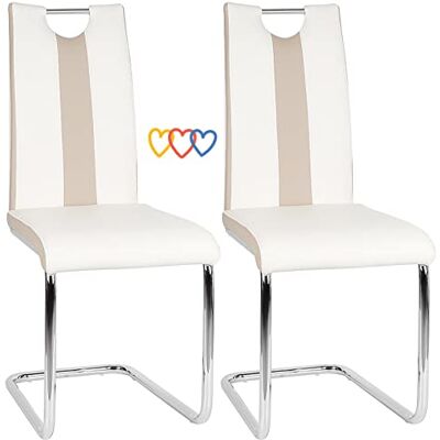 LANTUS Lot de 2 Chaises Salle à Manger Chaise de Cuisine avec avec Assise et Dossier en PU, Pieds en Métal, Chaise Modern pour Salle à Manger, Salon, Cuisine, Bureau - Publicité LANTUS Lot de 2 Chaises Salle à Manger Chaise de Cuisine avec avec Assise et Dossier en PU, Pieds en Métal, Chaise Modern pour Salle à Manger, Salon, Cuisine, Bureau - Publicité