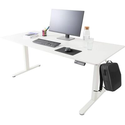 AREBOS Bureau Électrique Réglable 180 x 80 cm Hauteur 72-118 cm Fonction Mémoire Bureau Assis-Debout Ergonomique Table Informatique pour Télétravail & Maison Blanc - Publicité AREBOS Bureau Électrique Réglable 180 x 80 cm Hauteur 72-118 cm Fonction Mémoire Bureau Assis-Debout Ergonomique Table Informatique pour Télétravail & Maison Blanc - Publicité