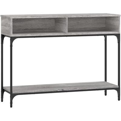vidaXL Table Console, Bout de Canapé avec Compartiments et Étagère, Meuble de Rangement Entrée Salon Couloir, Moderne, Sonoma Gris Bois d'Ingénierie - Publicité vidaXL Table Console, Bout de Canapé avec Compartiments et Étagère, Meuble de Rangement Entrée Salon Couloir, Moderne, Sonoma Gris Bois d'Ingénierie - Publicité