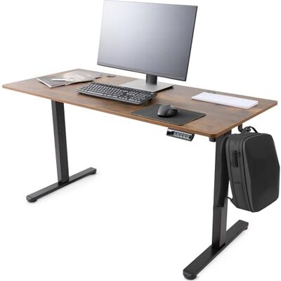 AREBOS Bureau Électrique Réglable 120x60 cm Hauteur 72-118 cm Fonction Mémoire Bureau Assis-Debout Ergonomique Table Informatique pour Télétravail & Maison Marron - Publicité AREBOS Bureau Électrique Réglable 120x60 cm Hauteur 72-118 cm Fonction Mémoire Bureau Assis-Debout Ergonomique Table Informatique pour Télétravail & Maison Marron - Publicité