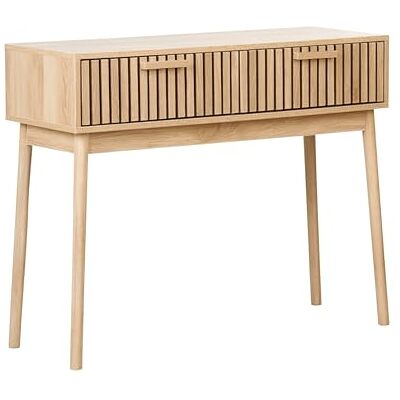 Beliani Table Console avec 2 Tiroirs Style Scandinave MDF Pieds en Pin Bois Clair Lynwood - Publicité Beliani Table Console avec 2 Tiroirs Style Scandinave MDF Pieds en Pin Bois Clair Lynwood - Publicité