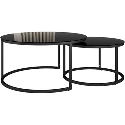 Vicco Ensemble de Tables Basses Montreal, Noir Haute Brillance, 77x77cm - Publicité Vicco Ensemble de Tables Basses Montreal, Noir Haute Brillance, 77x77cm - Publicité