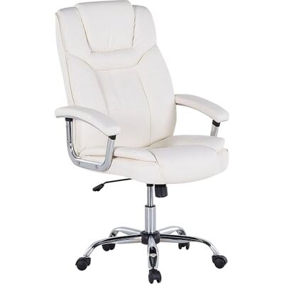 Beliani Fauteuil de Bureau Moderne en Cuir PU Beige Hauteur Réglable avec Vérin Advance - Publicité Beliani Fauteuil de Bureau Moderne en Cuir PU Beige Hauteur Réglable avec Vérin Advance - Publicité