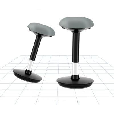 FLEXISPOT BH4 Lot de 2 Tabouret Pivotant, Chaise Ergonomique Réglable en Hauteur, Housse Assis Debout Dynamique pour la Santé du Dos, Capacité de Charge 136kg, Coussin Gris+Pied Noir - Publicité FLEXISPOT BH4 Lot de 2 Tabouret Pivotant, Chaise Ergonomique Réglable en Hauteur, Housse Assis Debout Dynamique pour la Santé du Dos, Capacité de Charge 136kg, Coussin Gris+Pied Noir - Publicité