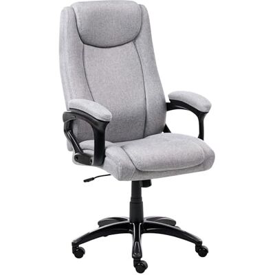 Beliani Fauteuil de Bureau en Lin Siège Inclinable Réglable en Hauteur Rembourrage Épais Gris Graceful - Publicité Beliani Fauteuil de Bureau en Lin Siège Inclinable Réglable en Hauteur Rembourrage Épais Gris Graceful - Publicité