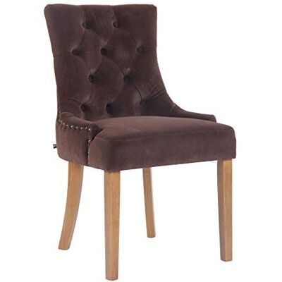 CLP Chaise de Salle à Manger en Velours Marron - Élégante - Publicité CLP Chaise de Salle à Manger en Velours Marron - Élégante - Publicité