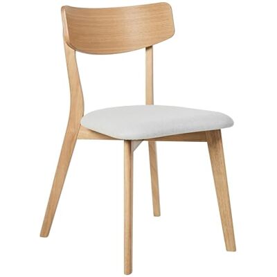 Beliani Lot de 2 Chaises de Salle à Manger Rétro sans Accoudoirs Assise en Tissu Gris Structure Marron Clair Holly - Publicité Beliani Lot de 2 Chaises de Salle à Manger Rétro sans Accoudoirs Assise en Tissu Gris Structure Marron Clair Holly - Publicité