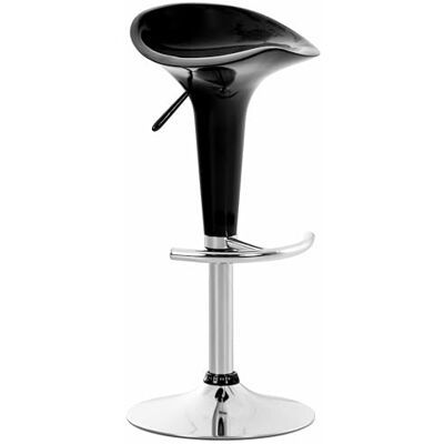 CLP Tabouret De Bar Design Saddle I Chaise Haute De Bistrot avec Assise en Plastique I Hauteur Réglable Pivotant I Pičtement Repose-Pieds Métal, Couleur:Noir - Publicité CLP Tabouret De Bar Design Saddle I Chaise Haute De Bistrot avec Assise en Plastique I Hauteur Réglable Pivotant I Pičtement Repose-Pieds Métal, Couleur:Noir - Publicité
