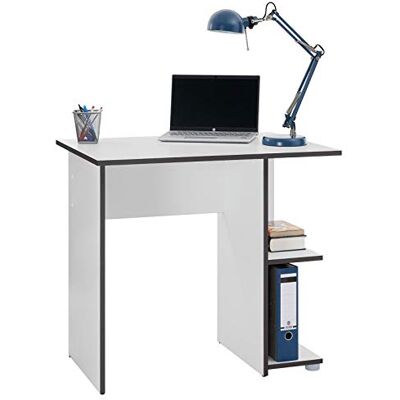 IDIMEX Bureau avec rangemnt Nova Petit Bureau Informatique avec Rangement Ouvert, en mélaminé de Couleur Blanc et Gris - Publicité IDIMEX Bureau avec rangemnt Nova Petit Bureau Informatique avec Rangement Ouvert, en mélaminé de Couleur Blanc et Gris - Publicité